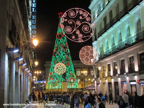 Navidad Madrid Luces Puerta del Sol Spain