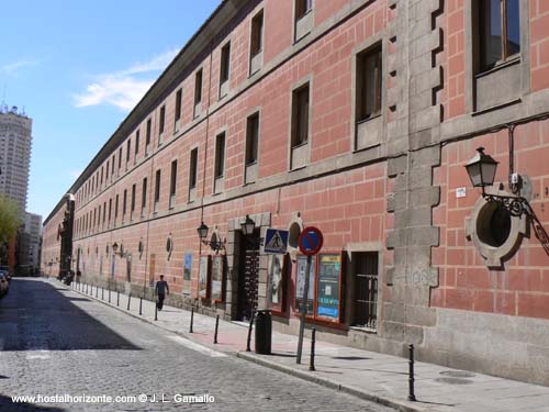 Fachada del Cuartel del Conde-Duque, Madrid Spain