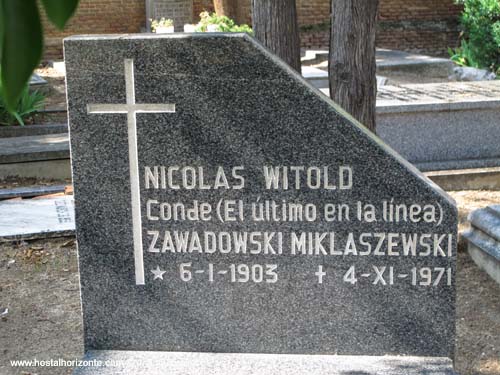 Nicholas Witold, conde (último en la línea) Zawadowski Miklaszewski  Cementerio britanico Madrid (Spain)